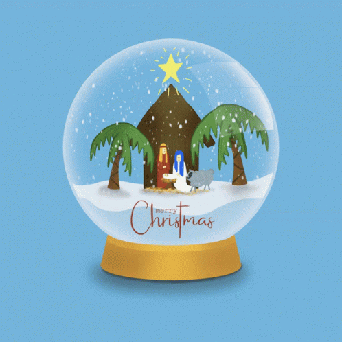 there is a snow globe containing a small house and a star