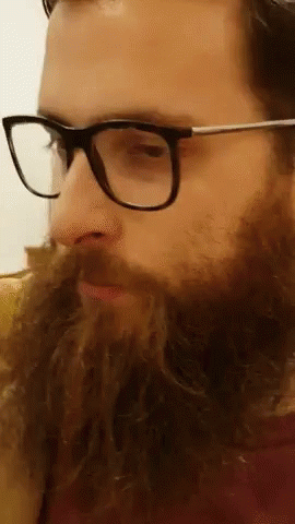 a man with long hair and beard and glasses