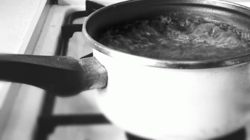 a pot of water that is on a stove