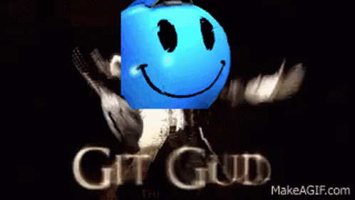 a po of a smiling face that reads, glit gum