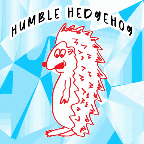 a drawing of a hedgehog standing on its hind legs
