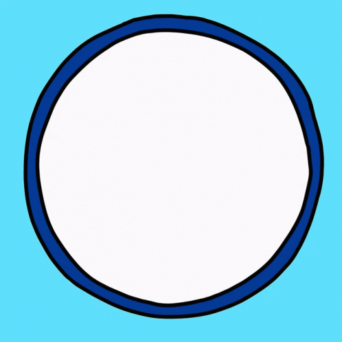 a round brown frame sitting on a yellow background
