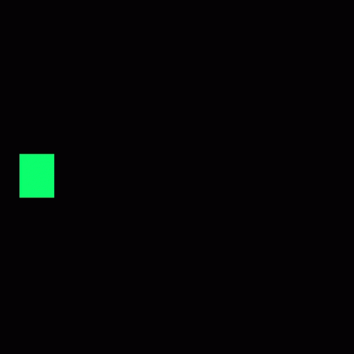 an empty green square is visible on a dark background
