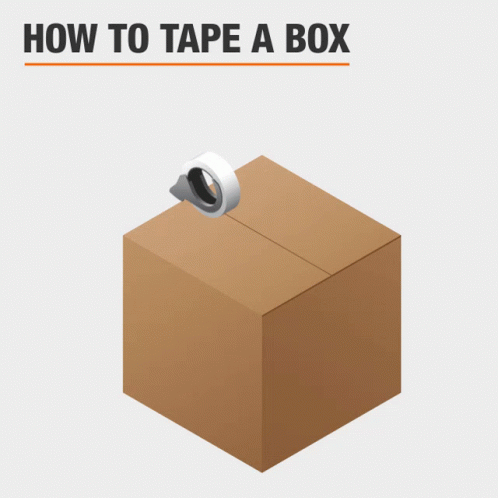 how to tape a box that is flat and square