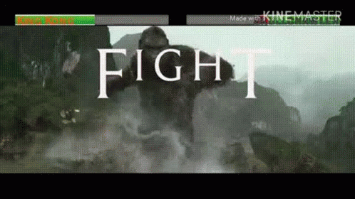 the title screen of fighting in a video game