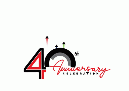 an anniversary celetion logo with different colors