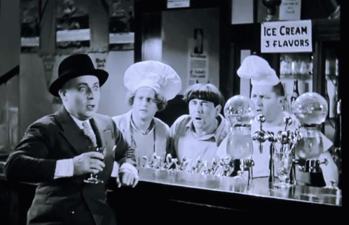 the old fashion show features the three chefs in front of an ice cream machine