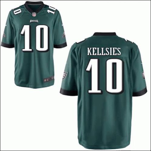 green new york jets jersey with 10 on left shoulder