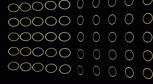 some circles are arranged on a black surface