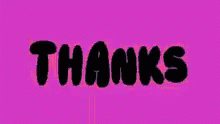 a sign that says thanks with some type of writing