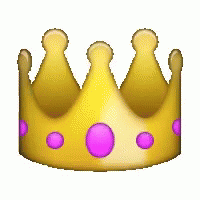 the crown is shown with dots around it