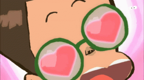 a cartoon image of sunglasses with big, round shaped frames