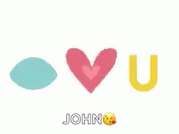 an i love you design is shown with two hearts