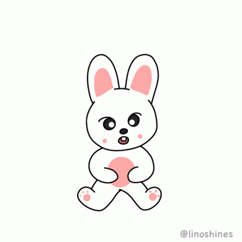 a rabbit sitting down in front of a white background