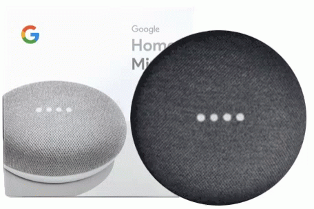 an image of two speakers on the box of google home mini