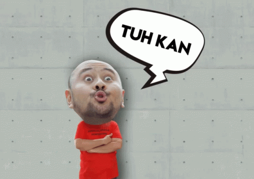 an animation style image of a person in a blue shirt with the words thi kan painted on their face