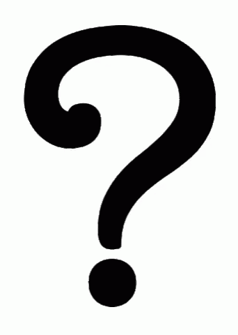 a black question mark on a white background