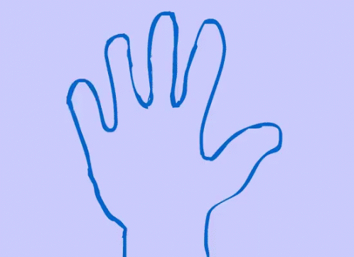 an illustration of someones hand pointing towards the sky