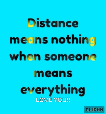 a yellow wall that says distance means nothing