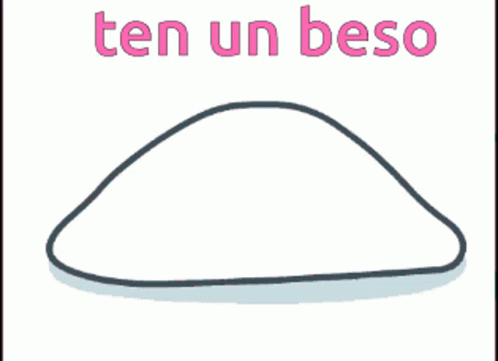 an image of a white poster with the words ten un beso