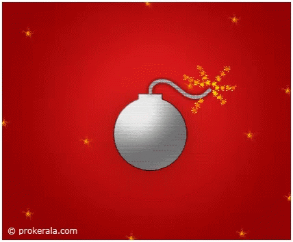 a silver metal ball and a white star on a blue background