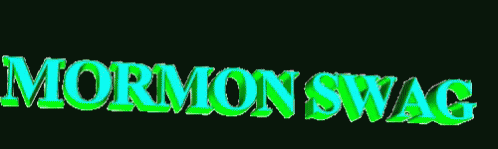 a neon green, text effect for the new logo for the mormonswag