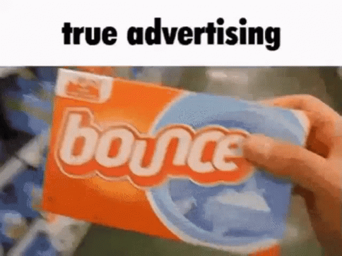 a person holds up a box that says bounce