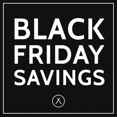 black friday savings sign with the words, black friday savings