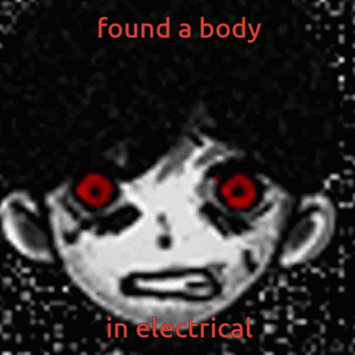 a weird po with a caption that says found a body in electric