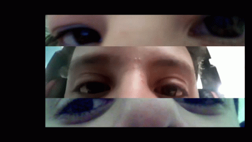 three images are shown of a woman's face and one of the faces is half open, and one of the eyes is half closed