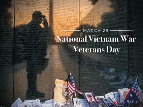 a vietnam war veterans day poster displayed in a news article