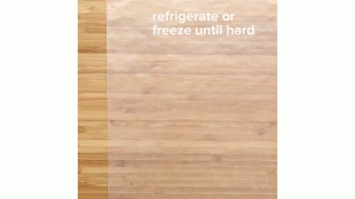 a large poster that says refrigating or freeze until hard