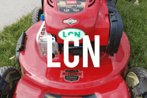 this lawn mower has an i n license on the front