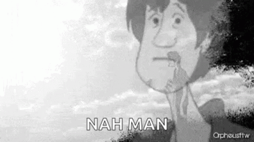an animated man with a name and image of a face