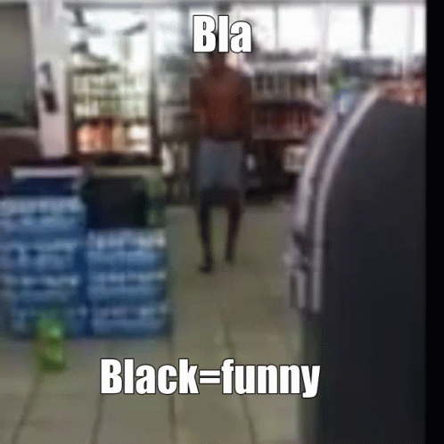 a blurry po with the words black funny on it
