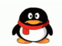 a penguin wearing a scarf with its eyes shut