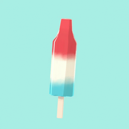 the colorful popsicle is ready to be eaten