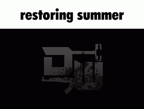 the logo for restoring summer, written in black with gray letters
