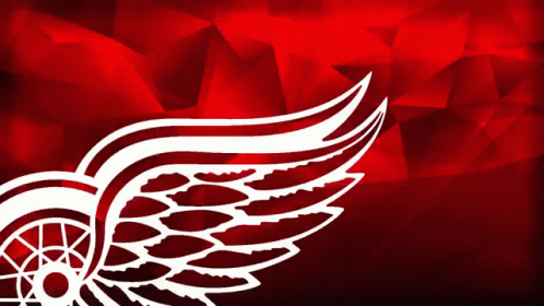 the detroit red wings logo on an abstract background