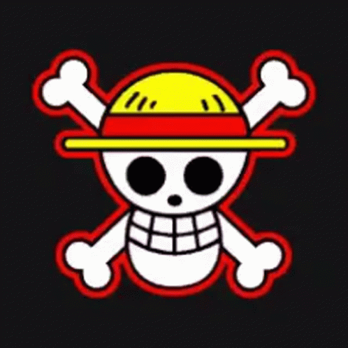a skull wearing a hat and two crossbones