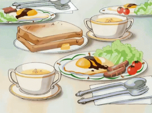 an image of plate with foods on it and place setting