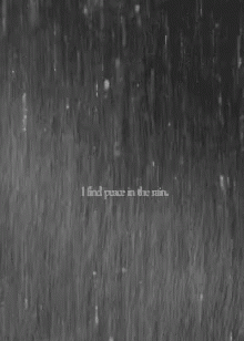 a black and white po with the words i feel pause in the rain