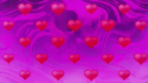 a background with hearts in various colors