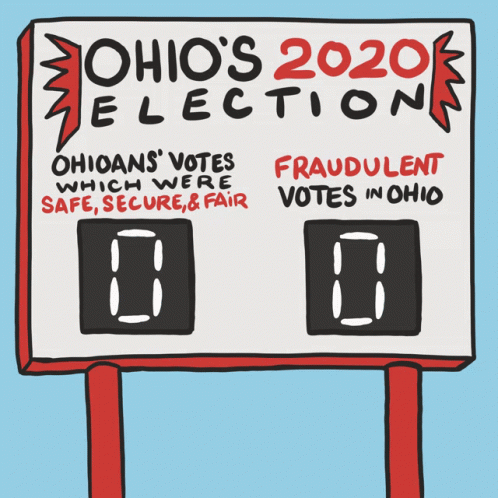 a cartoon of a public voting machine