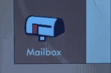 the front side of the mailbox is showing it's name
