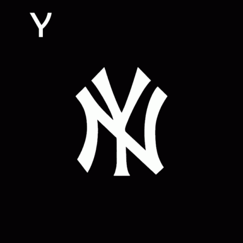 a yankees logo is shown on black