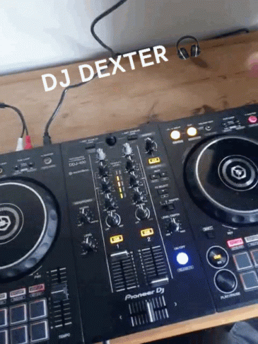 dj decks that have electronic equipment attached to them