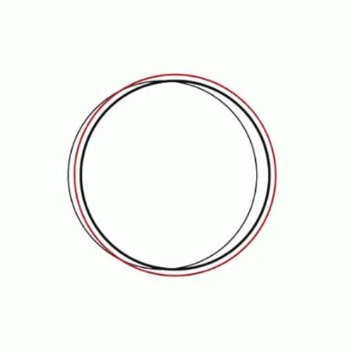 a blue line drawing of a circle on a white background