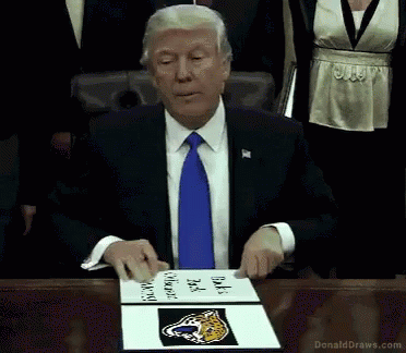 president donald signs the declaration of executive powers