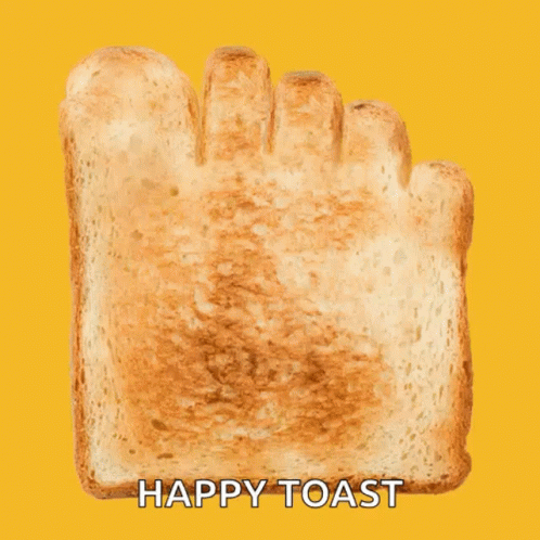 happy toast with foam on top